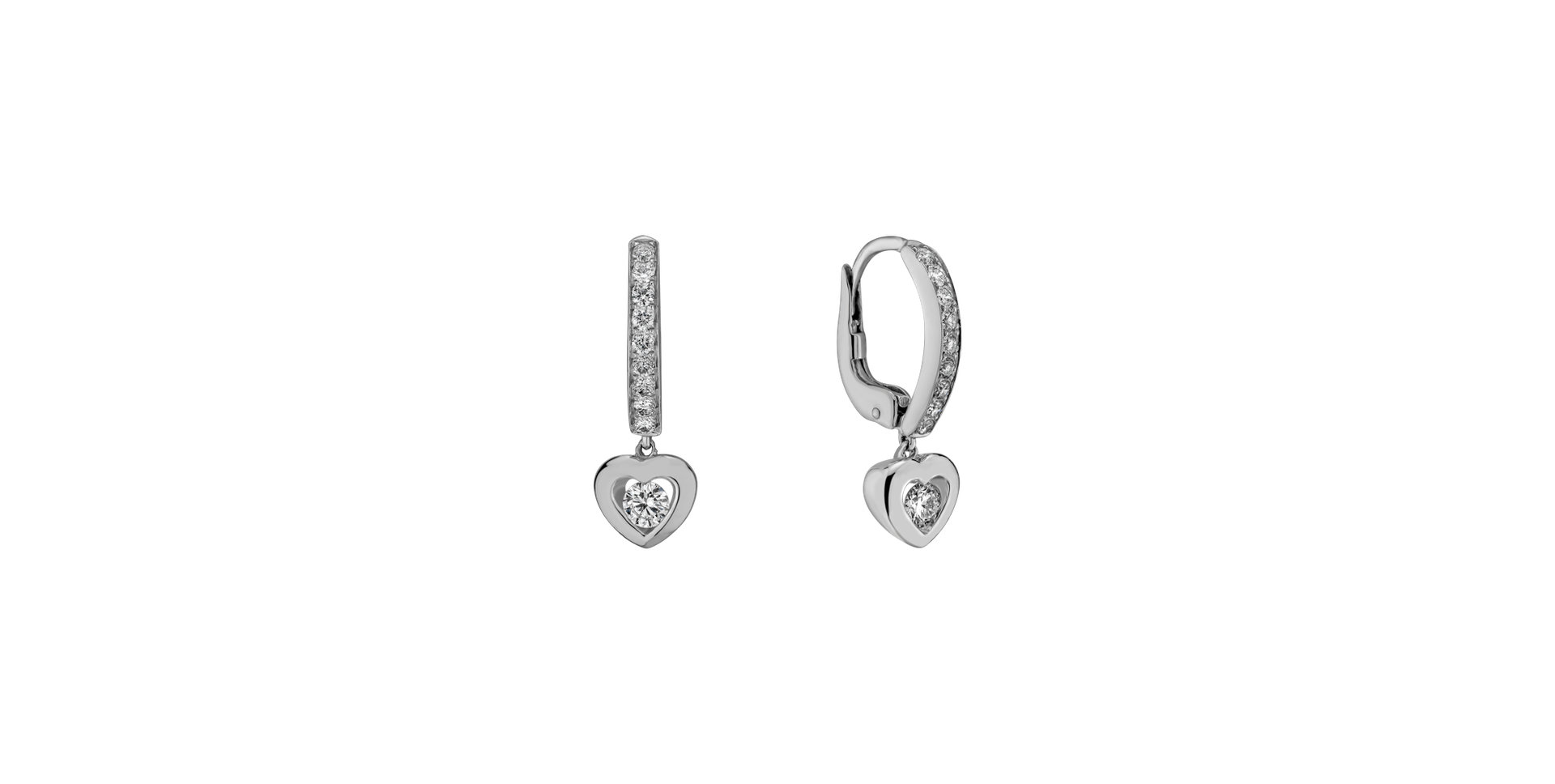 Diamond earrings Heart Treasure