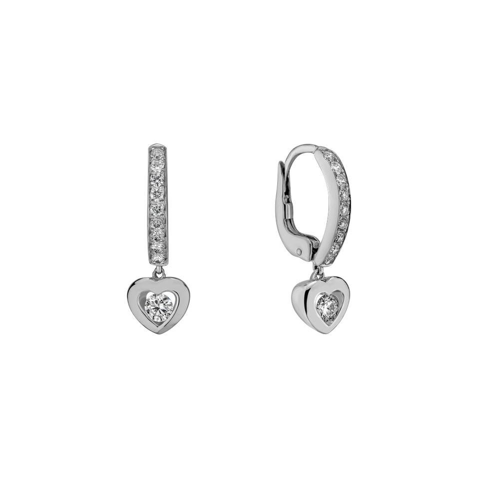 Diamond earrings Heart Treasure