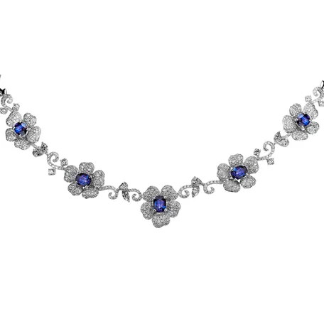 Diamond necklace with Sapphire Neptune