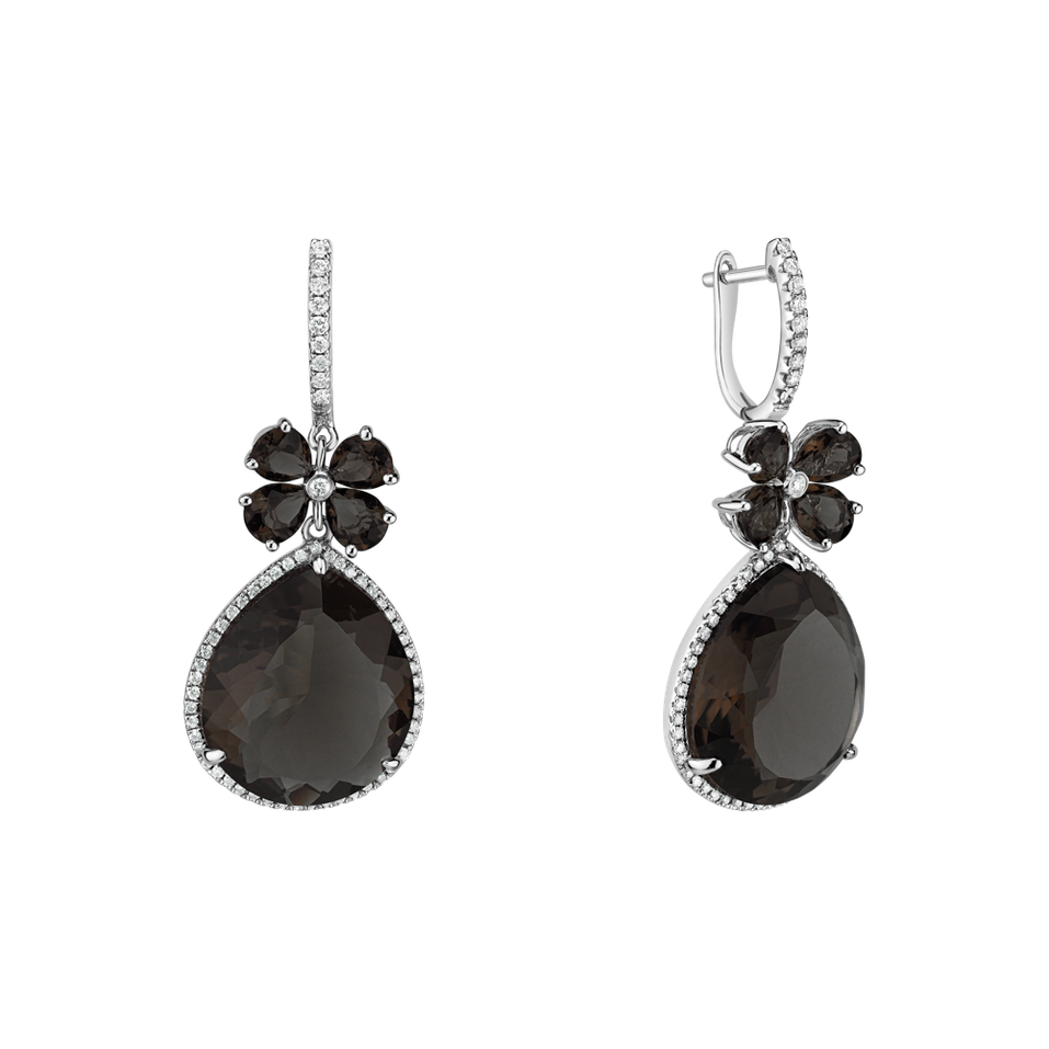Diamond earrings with Quartz Freida