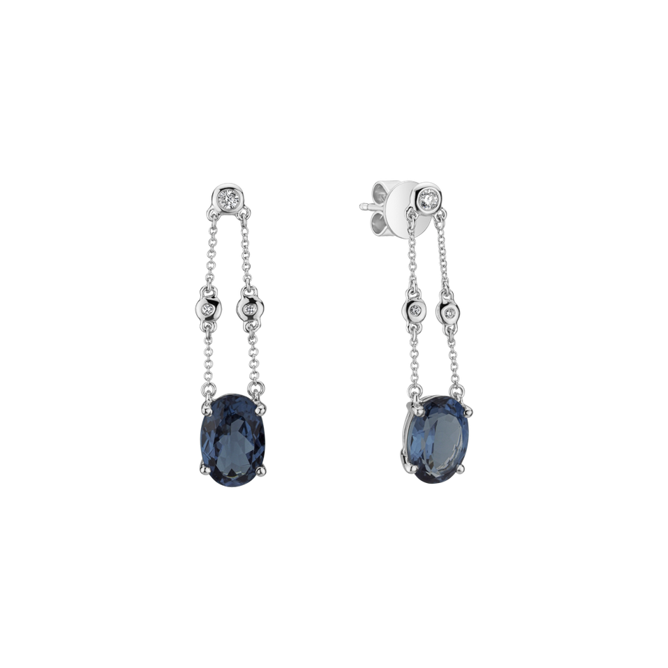 Diamond earrings with Topaz Teressa