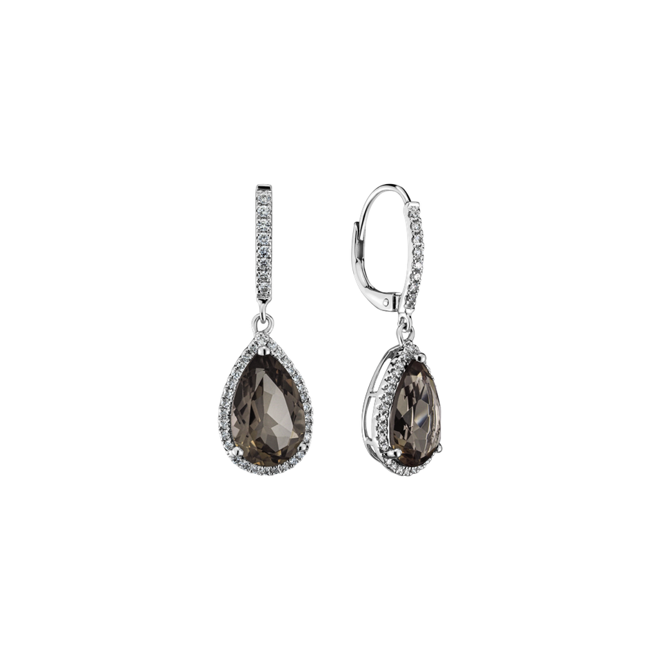 Diamond earrings with Quartz Maryam
