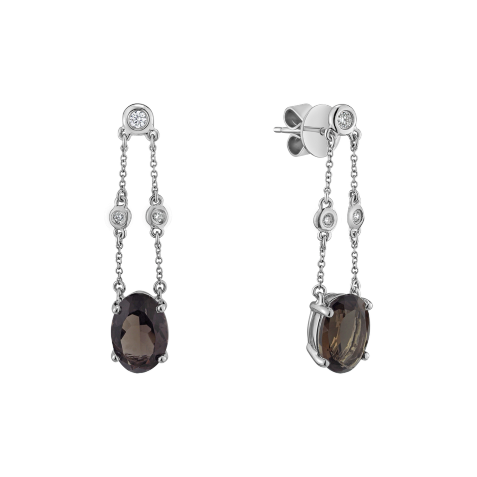 Diamond earrings with Quartz Teressa