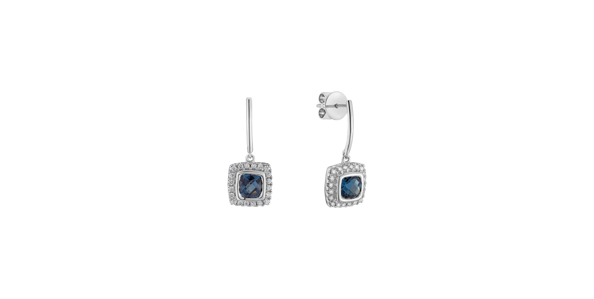 Diamond earrings with Topaz Morcant