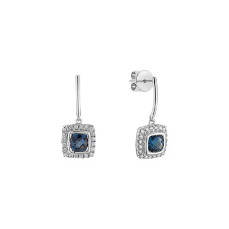 Diamond earrings with Topaz Morcant