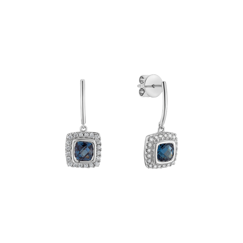 Diamond earrings with Topaz Morcant