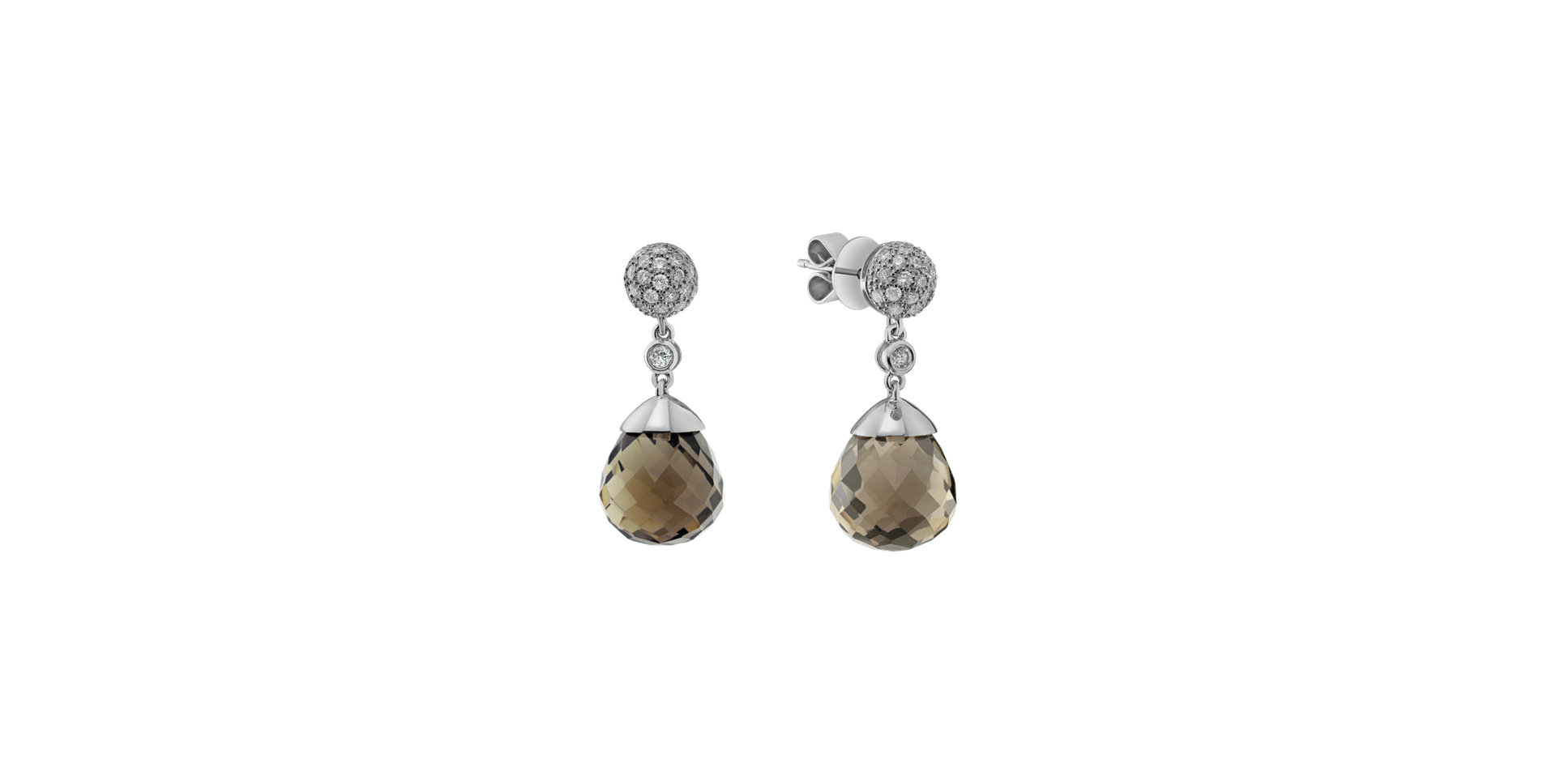 Diamond earrings with Quartz Gianpaola