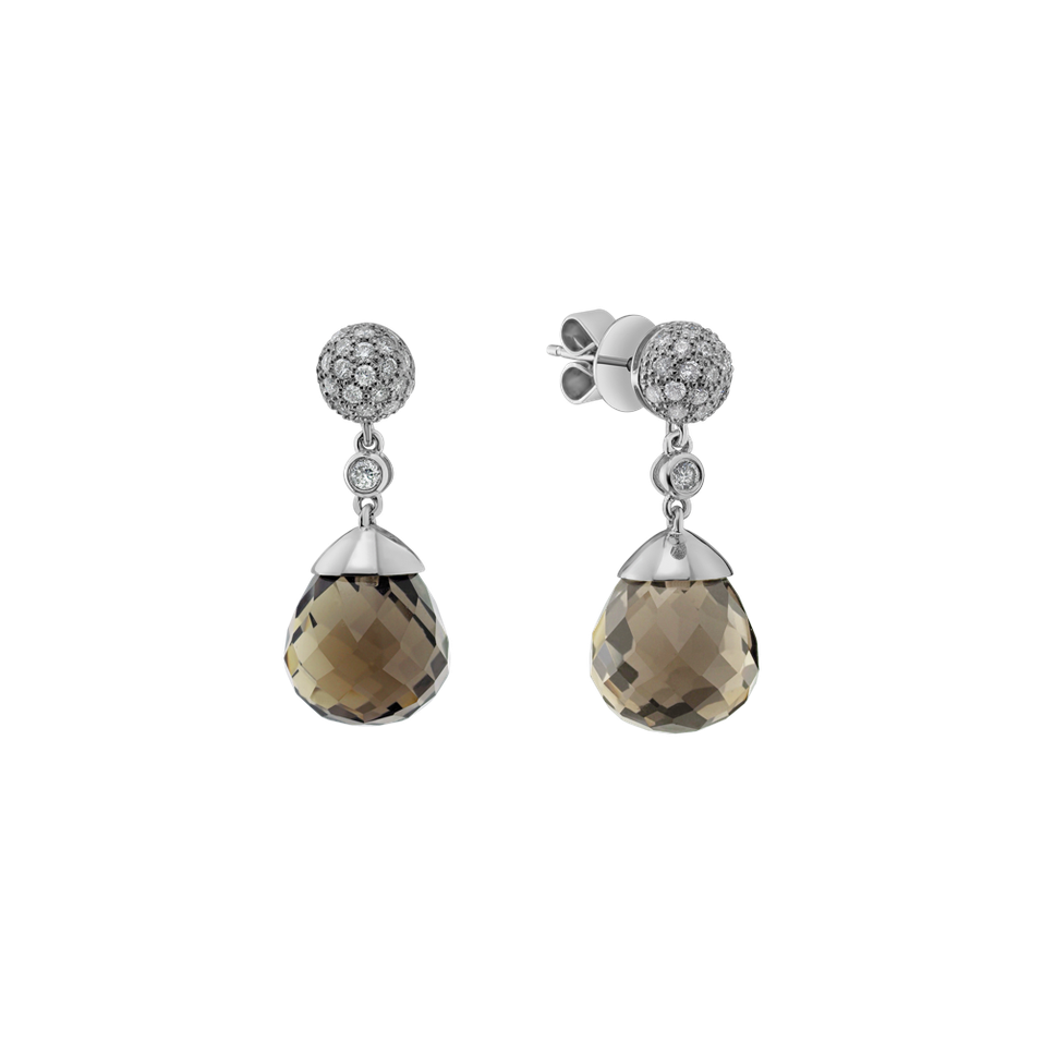 Diamond earrings with Quartz Gianpaola