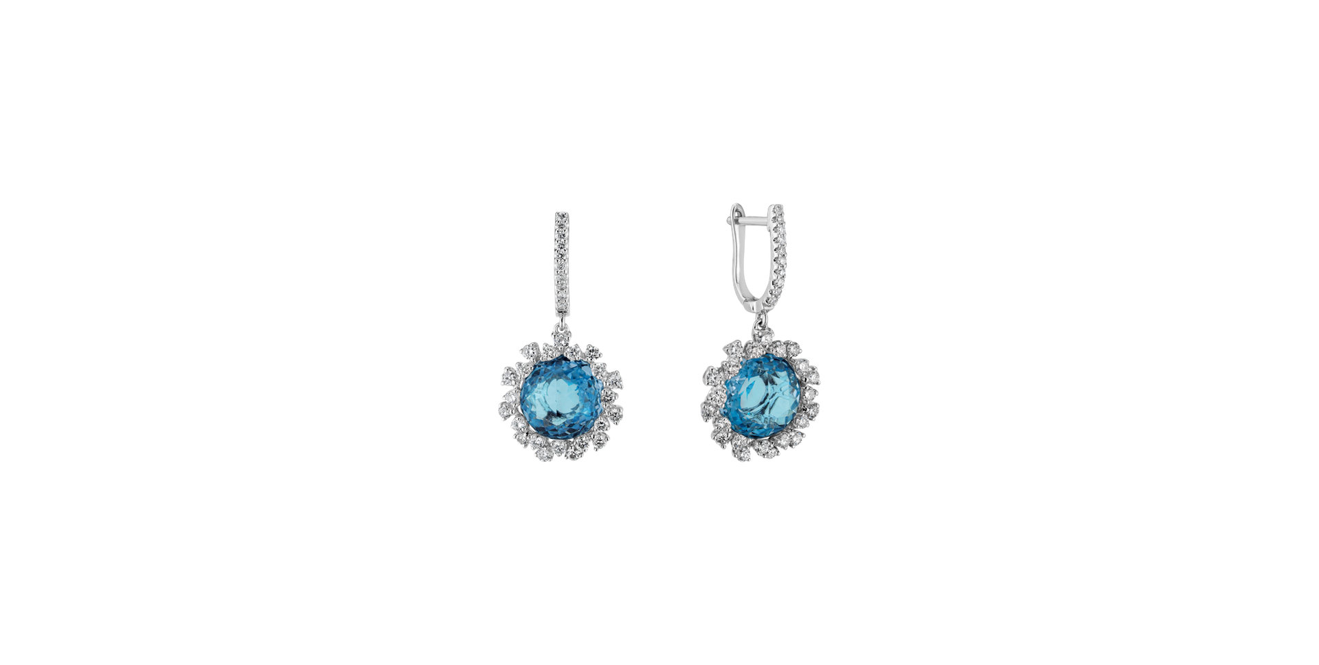 Diamond earrings with Topaz Vera