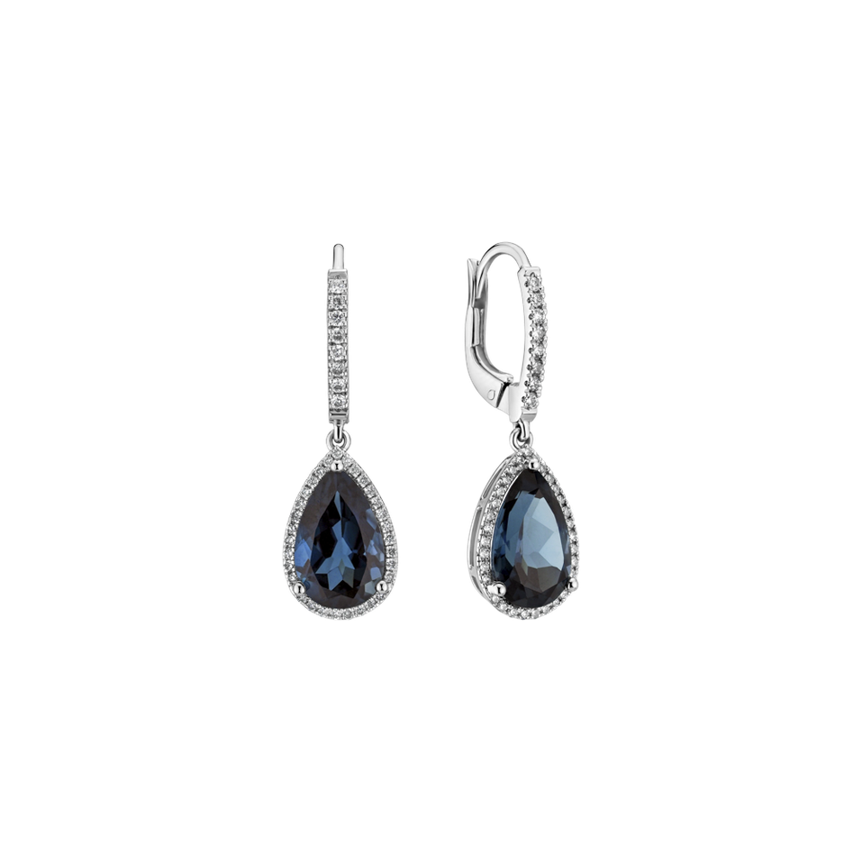 Diamond earrings with Topaz Maryam