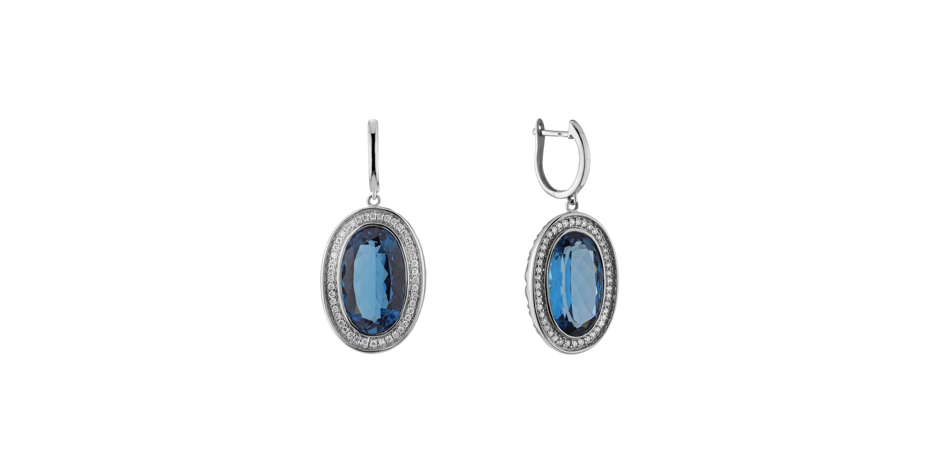 Diamond earrings with Topaz Melissa