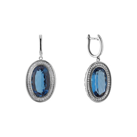 Diamond earrings with Topaz Melissa