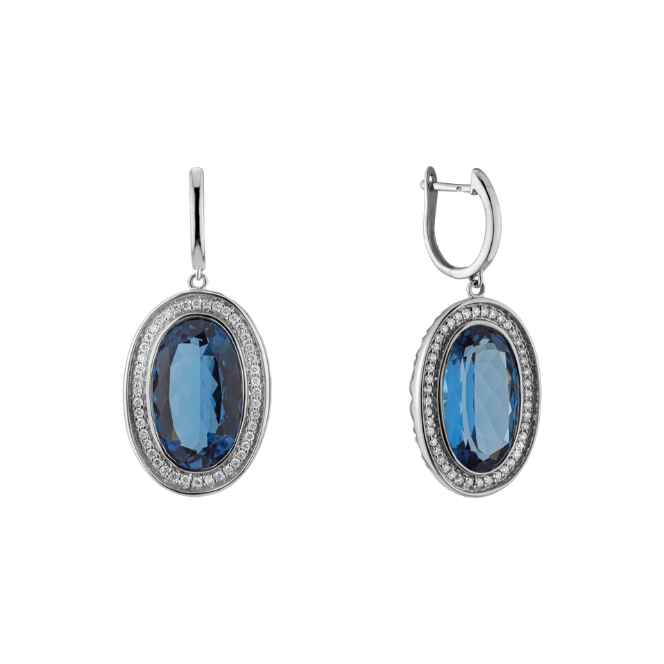 Diamond earrings with Topaz Melissa