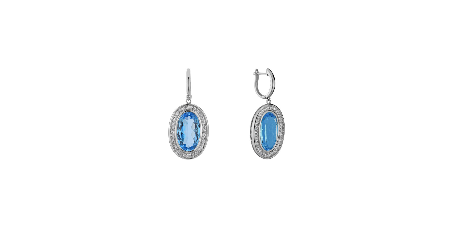Diamond earrings with Topaz Melissa