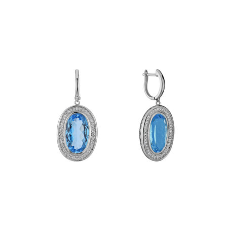 Diamond earrings with Topaz Melissa