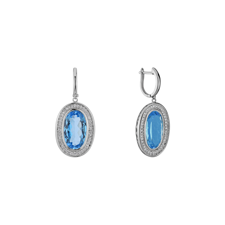 Diamond earrings with Topaz Melissa