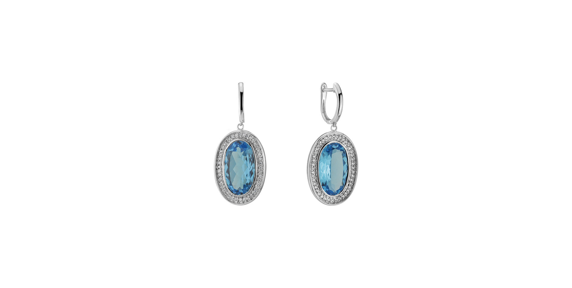 Diamond earrings with Topaz Melissa