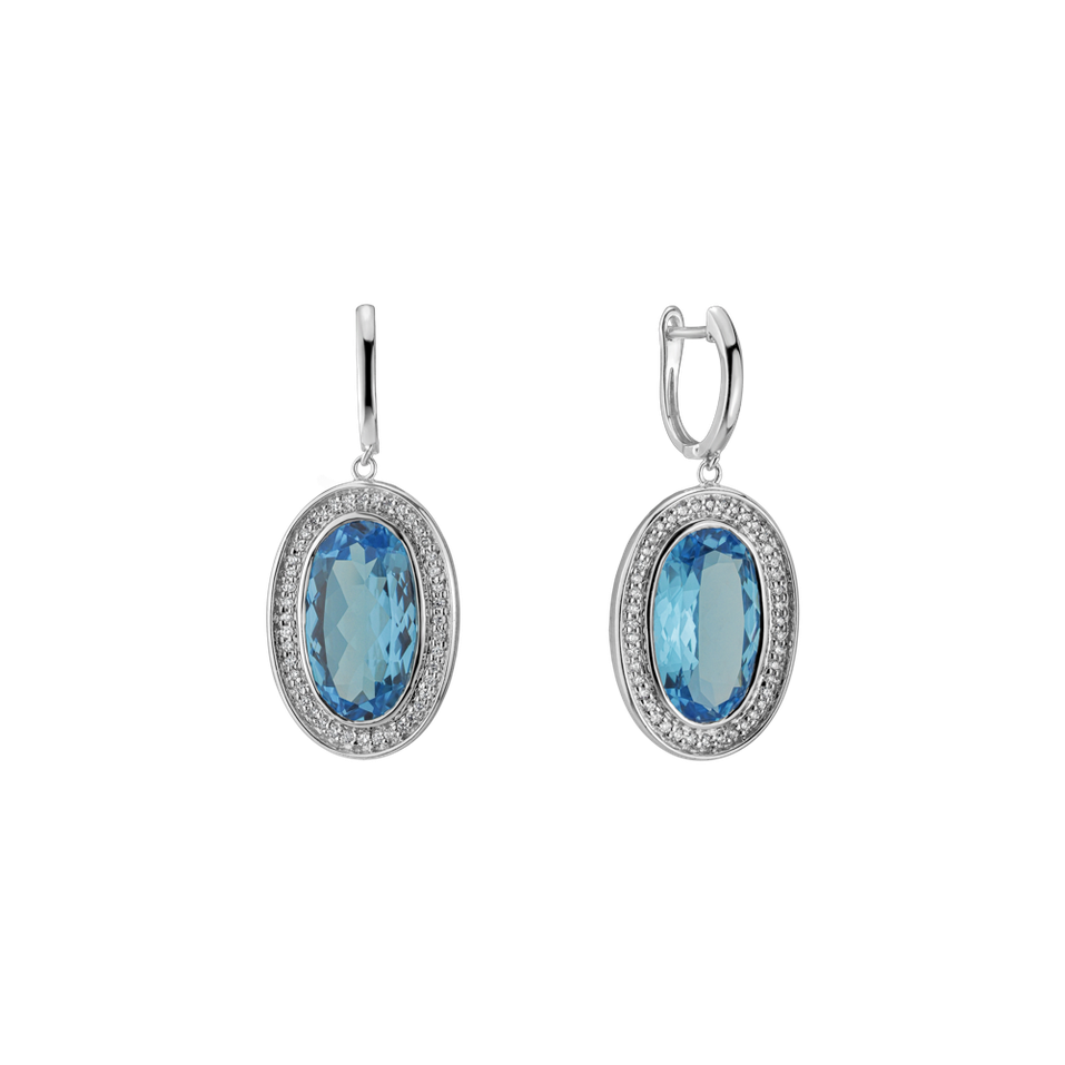 Diamond earrings with Topaz Melissa