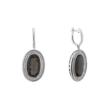Diamond earrings with Quartz Melissa