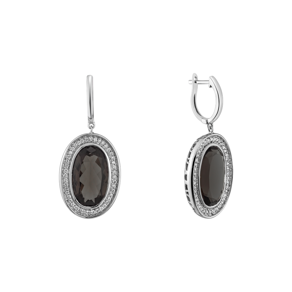 Diamond earrings with Quartz Melissa