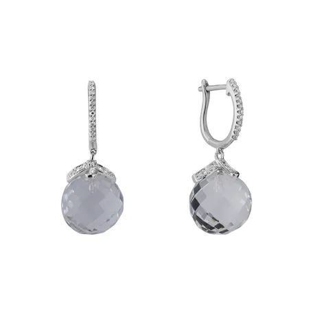 Diamond earrings with Topaz Vereesa