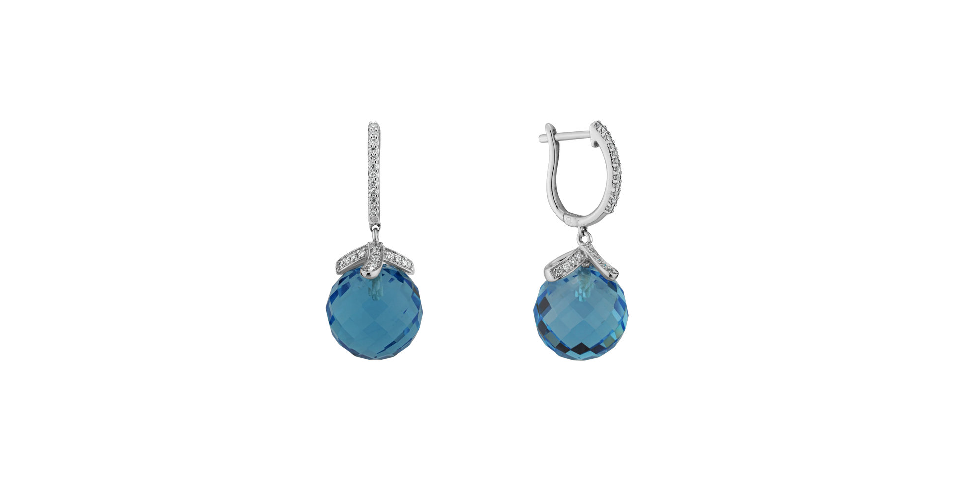 Diamond earrings with Topaz Wing Relaxation