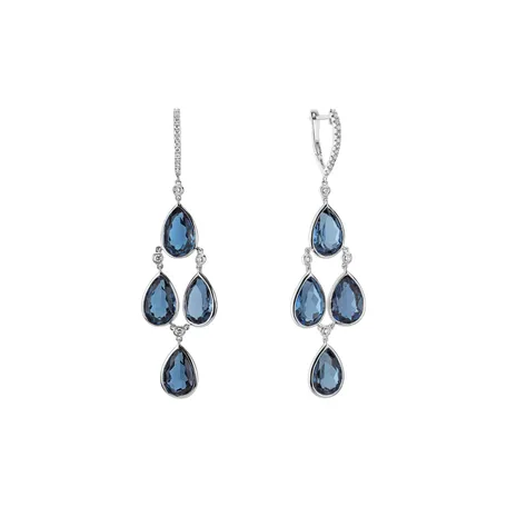 Diamond earrings and Topaz Dita
