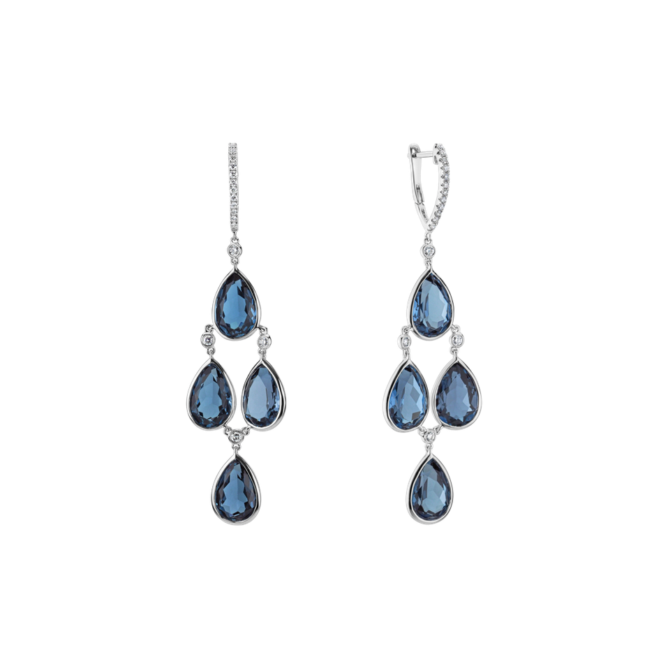 Diamond earrings and Topaz Dita