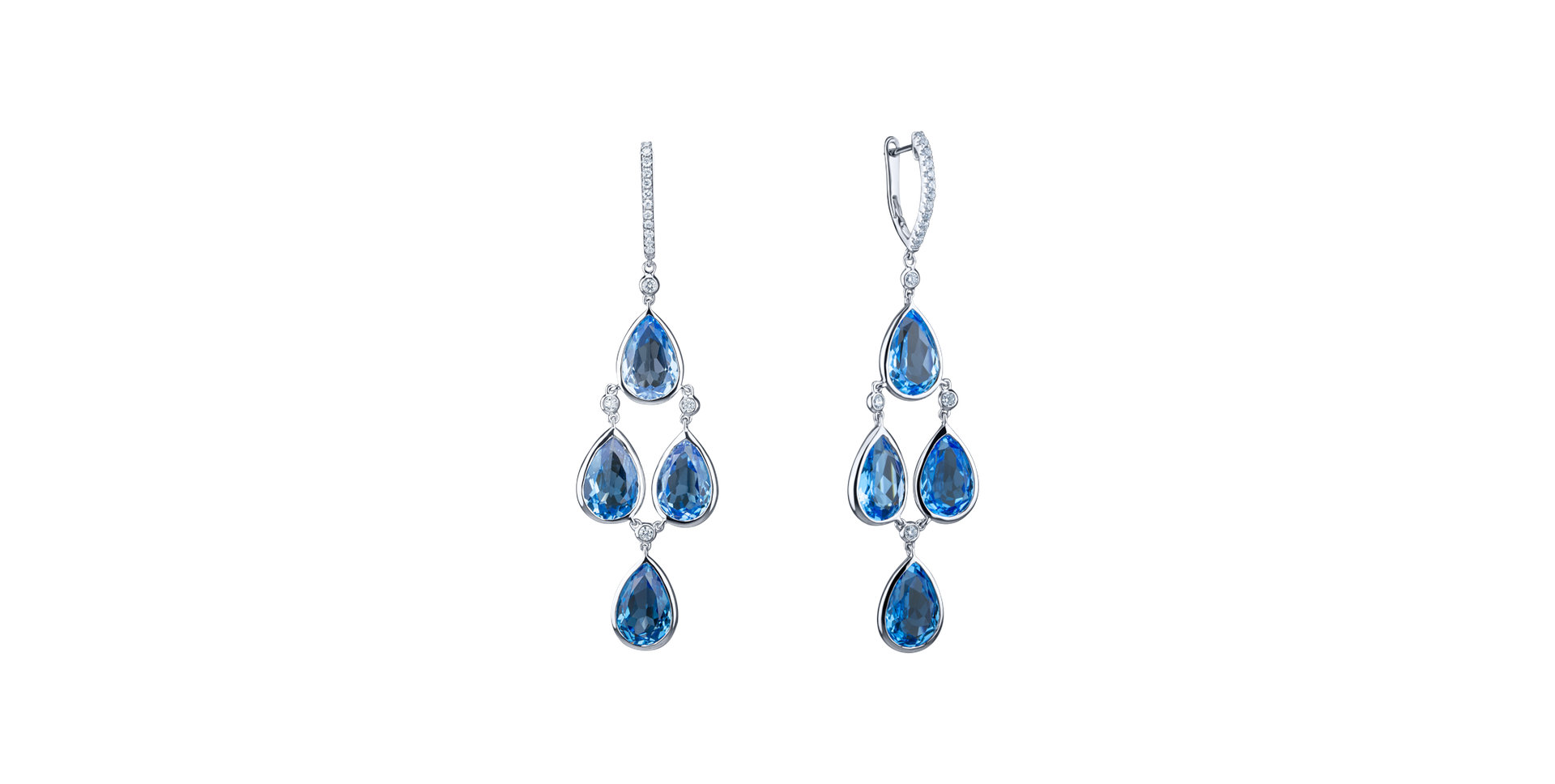 Diamond earrings with Topaz Dita