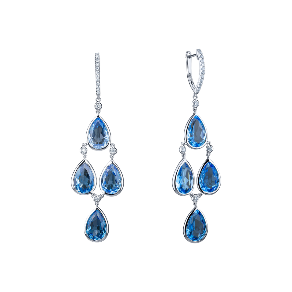Diamond earrings with Topaz Dita