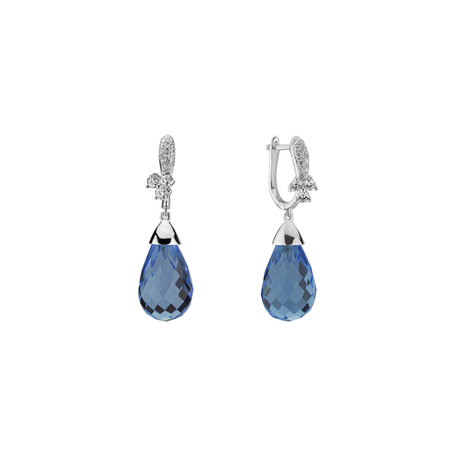 Diamond earrings with Topaz Nena
