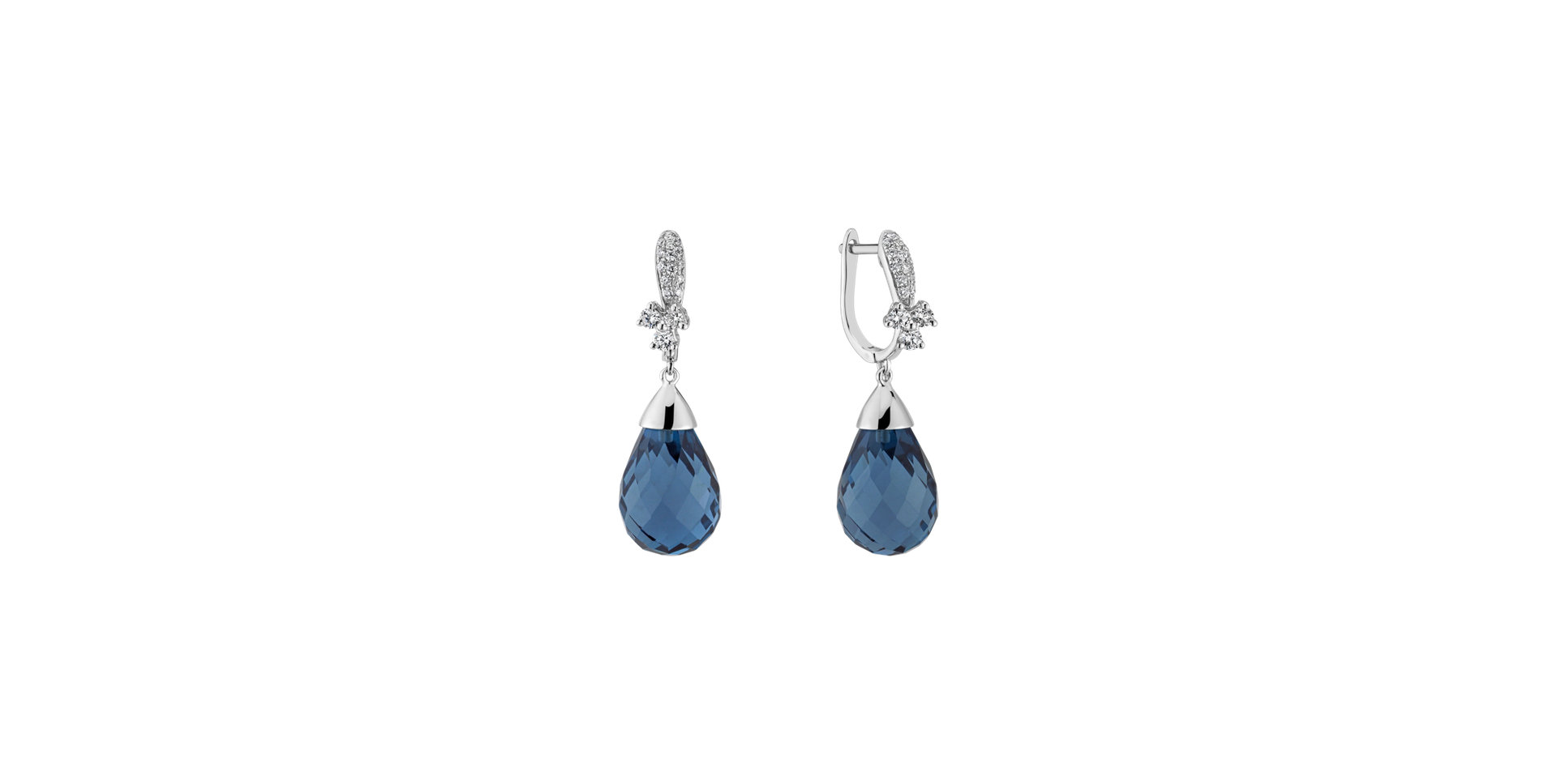 Diamond earrings with Topaz Nena