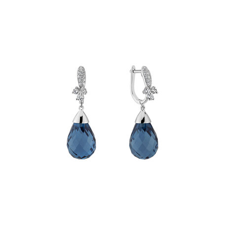 Diamond earrings with Topaz Nena