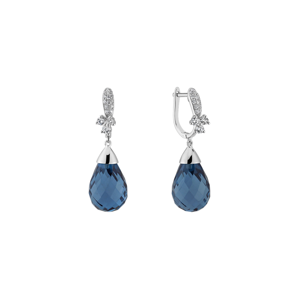 Diamond earrings with Topaz Nena