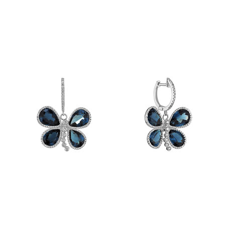 Diamond earrings and Topaz Fabien