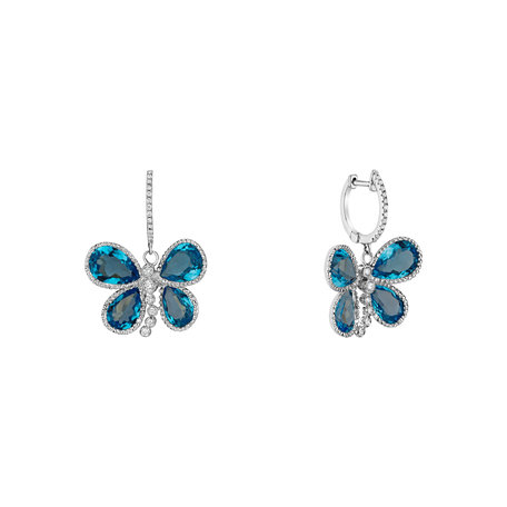 Diamond earrings and Topaz Fabien