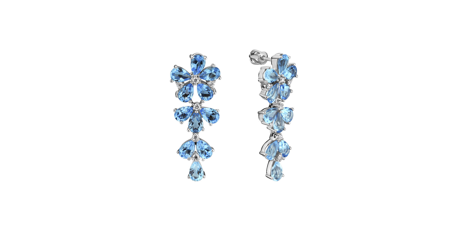 Diamond earrings and Topaz Witching Scarlett