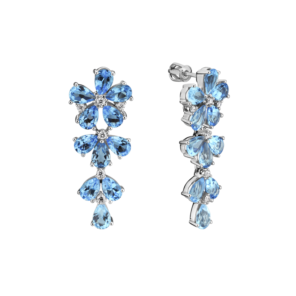 Diamond earrings and Topaz Witching Scarlett