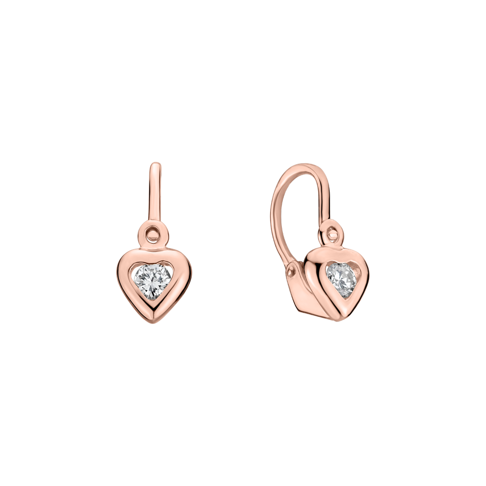 Children's diamond earrings Cute Kid