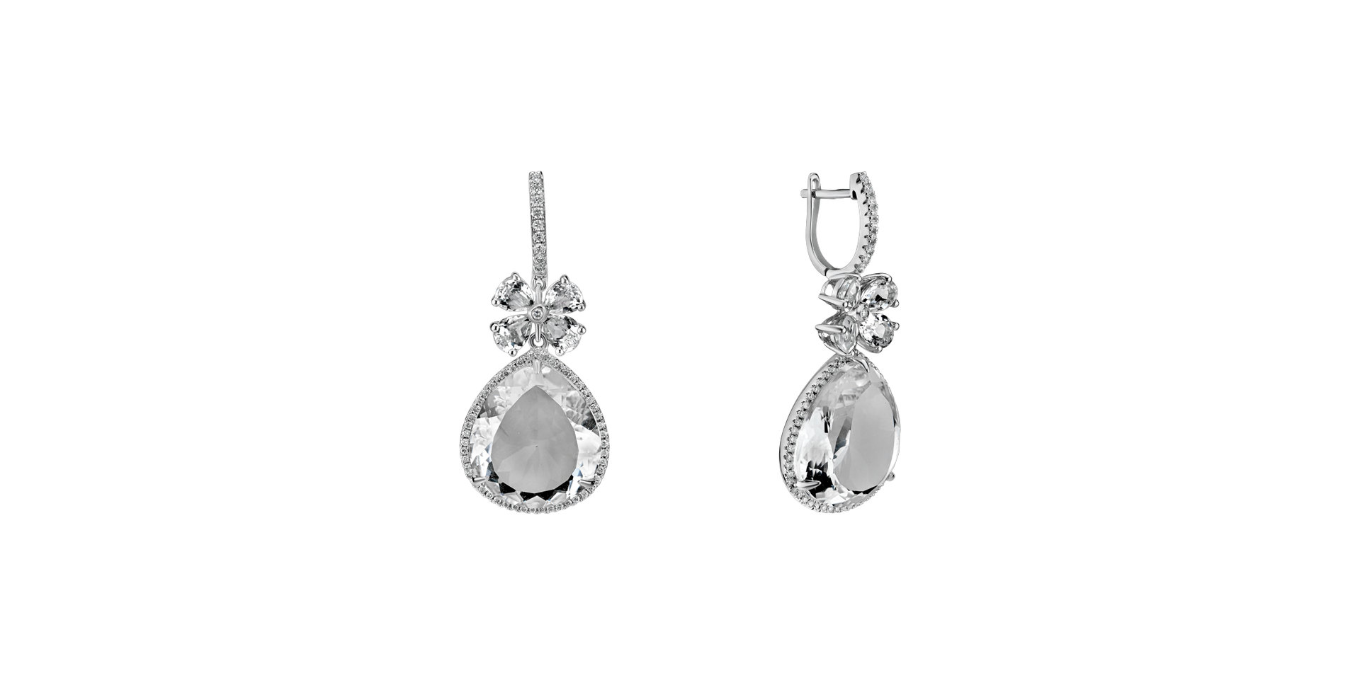 Diamond earrings with Topaz Lilith