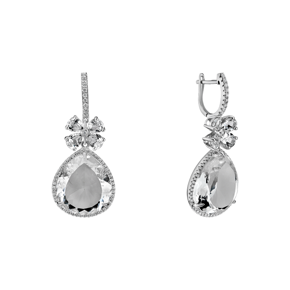 Diamond earrings with Topaz Lilith