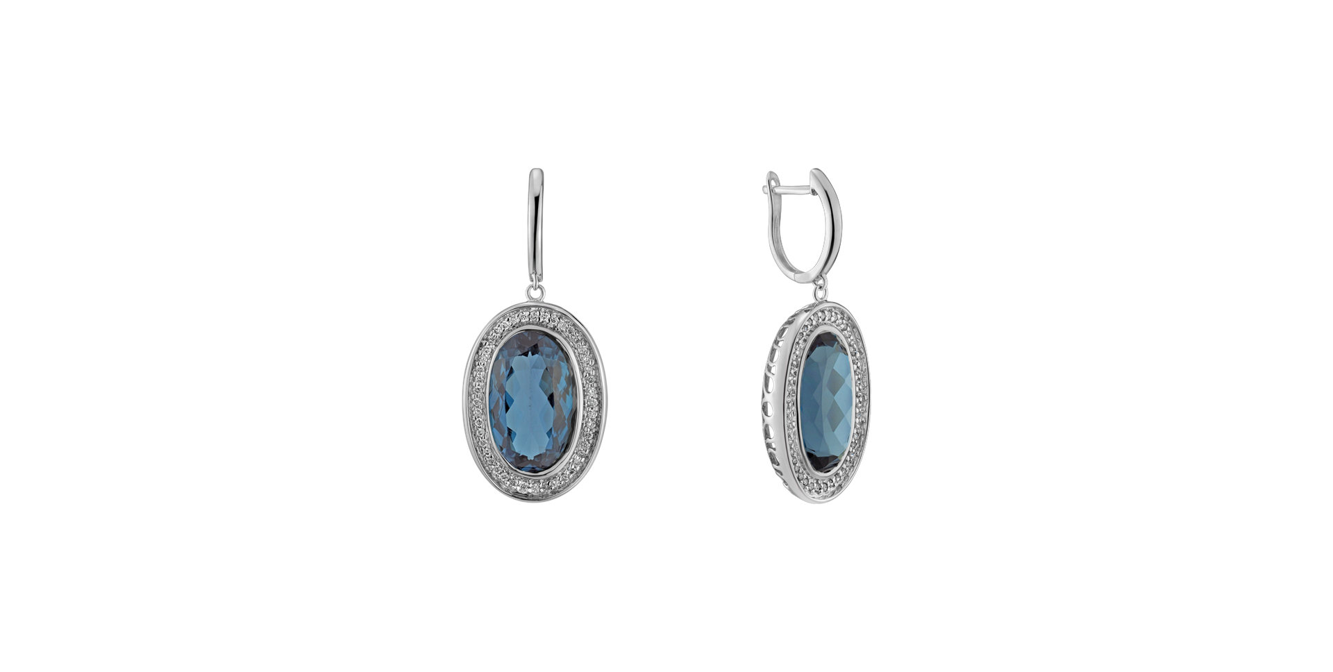 Diamond earrings with Topaz Sabrina Spell