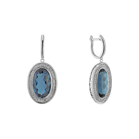 Diamond earrings with Topaz Sabrina Spell