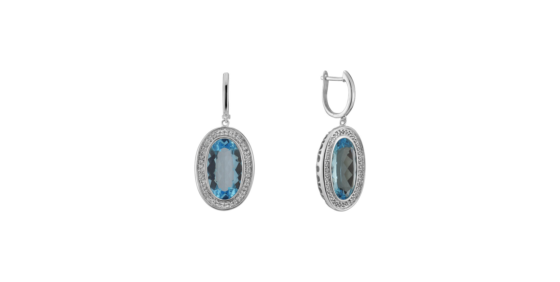 Diamond earrings with Topaz Sabrina Spell