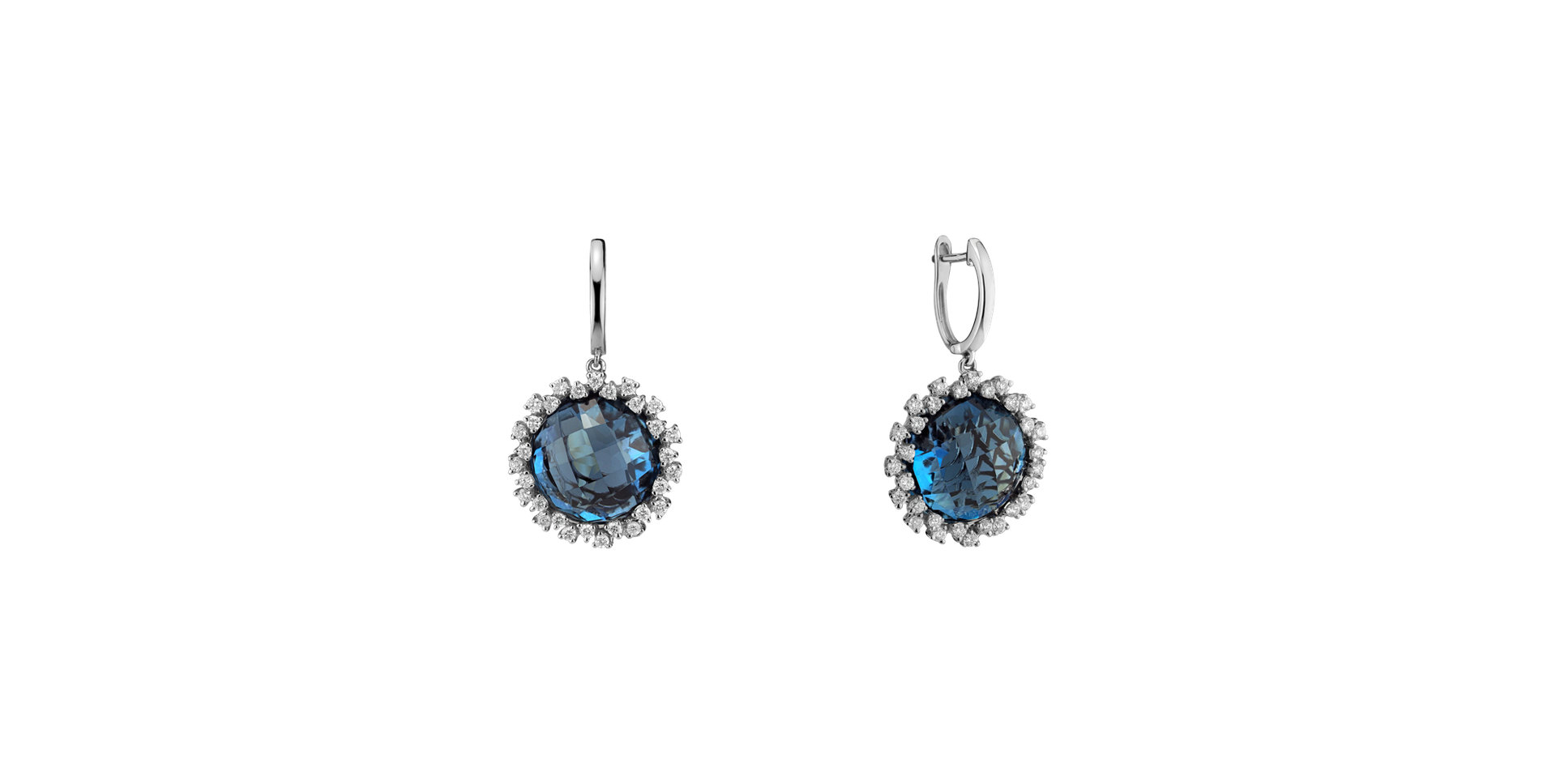 Diamond earrings with Topaz Sally