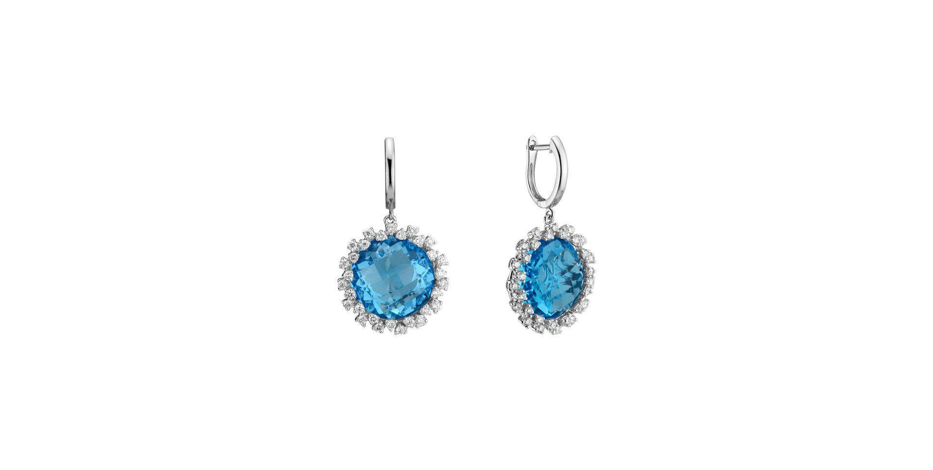 Diamond earrings with Topaz Sally