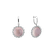 Diamond earrings with Rose Quartz Sally3