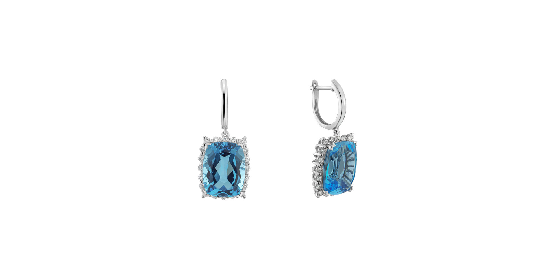 Diamond earrings with Topaz Hawthorn