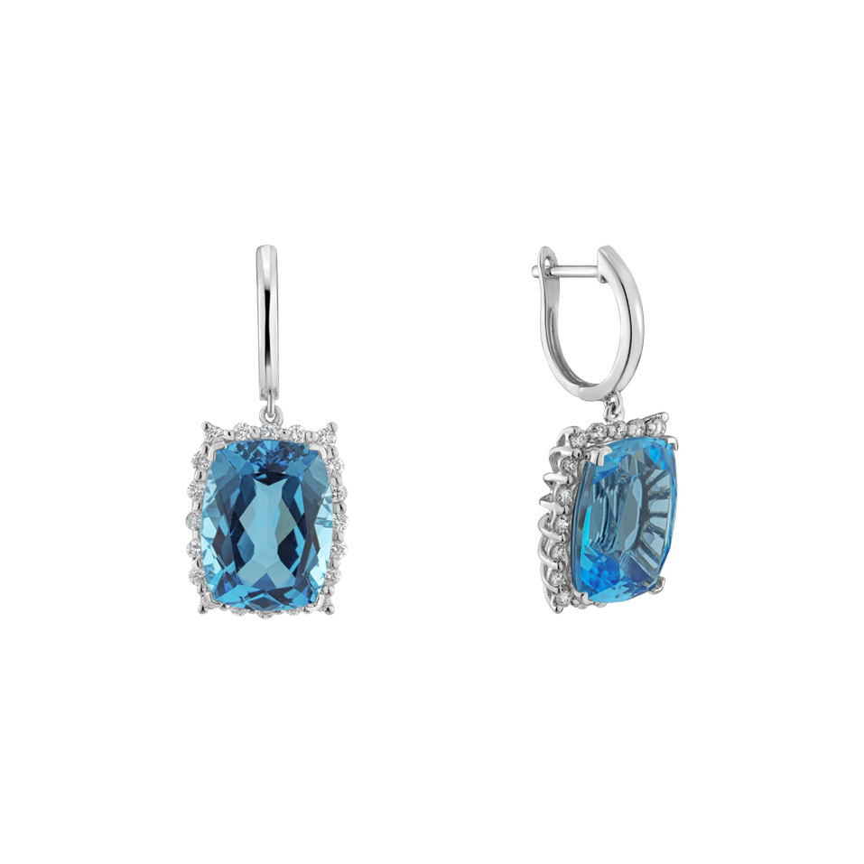 Diamond earrings with Topaz Hawthorn