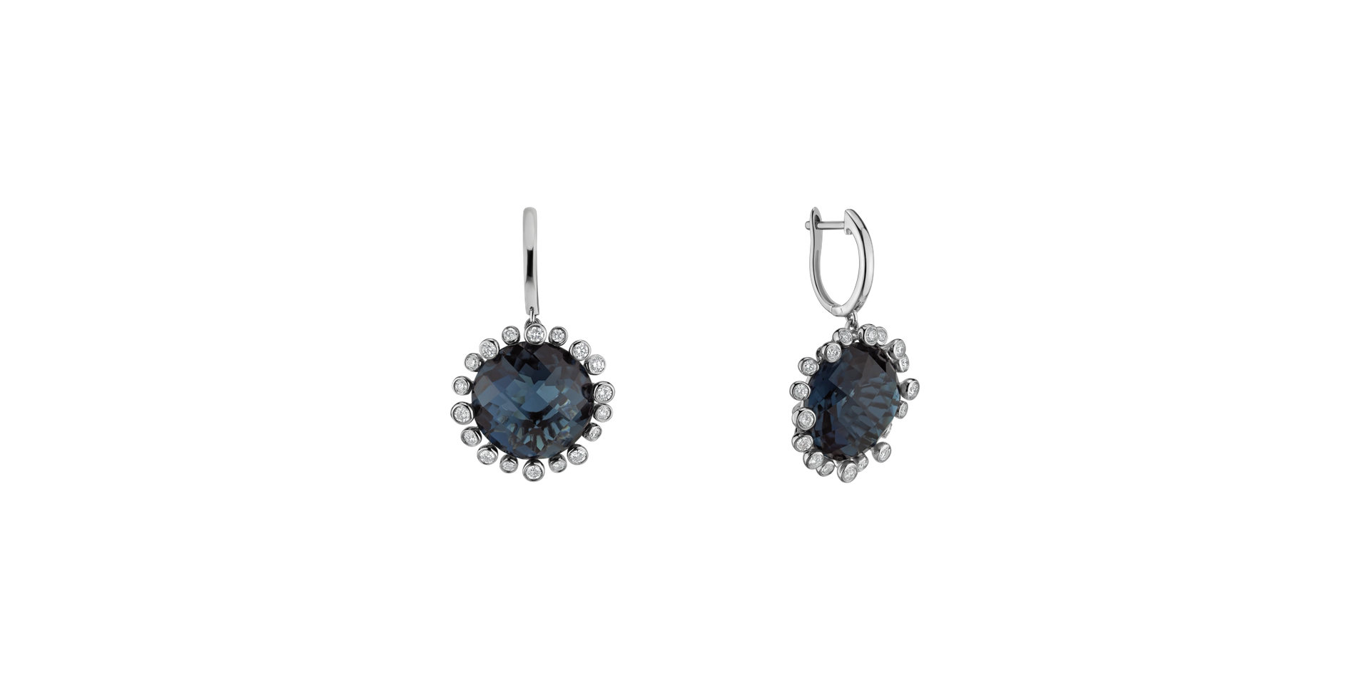 Diamond earrings with Topaz Sandra